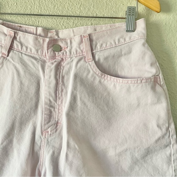 Vintage 90s Lee Riders Mom Shorts Women’s 14 Pink High Waisted Cuffed Cotton EUC - Picture 6 of 16
